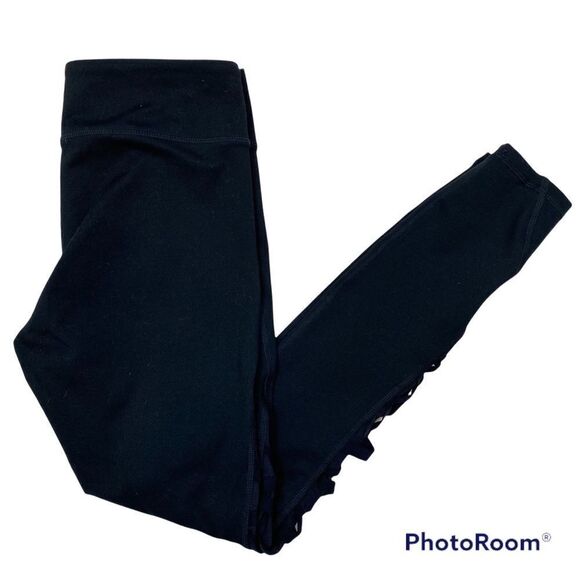 Fabletics Size Small Black Crisscross Mesh Cut Out Side Panels - Picture 13 of 13